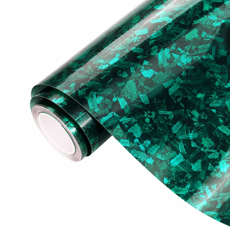 فيلم Gloss Green Forged Carbon Fiber — بكرة