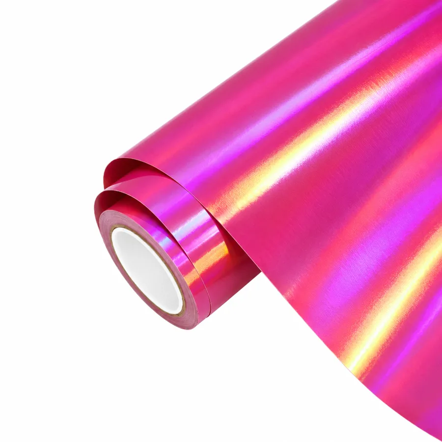 Glossy Rainbow Neo Chrome Laser Pink