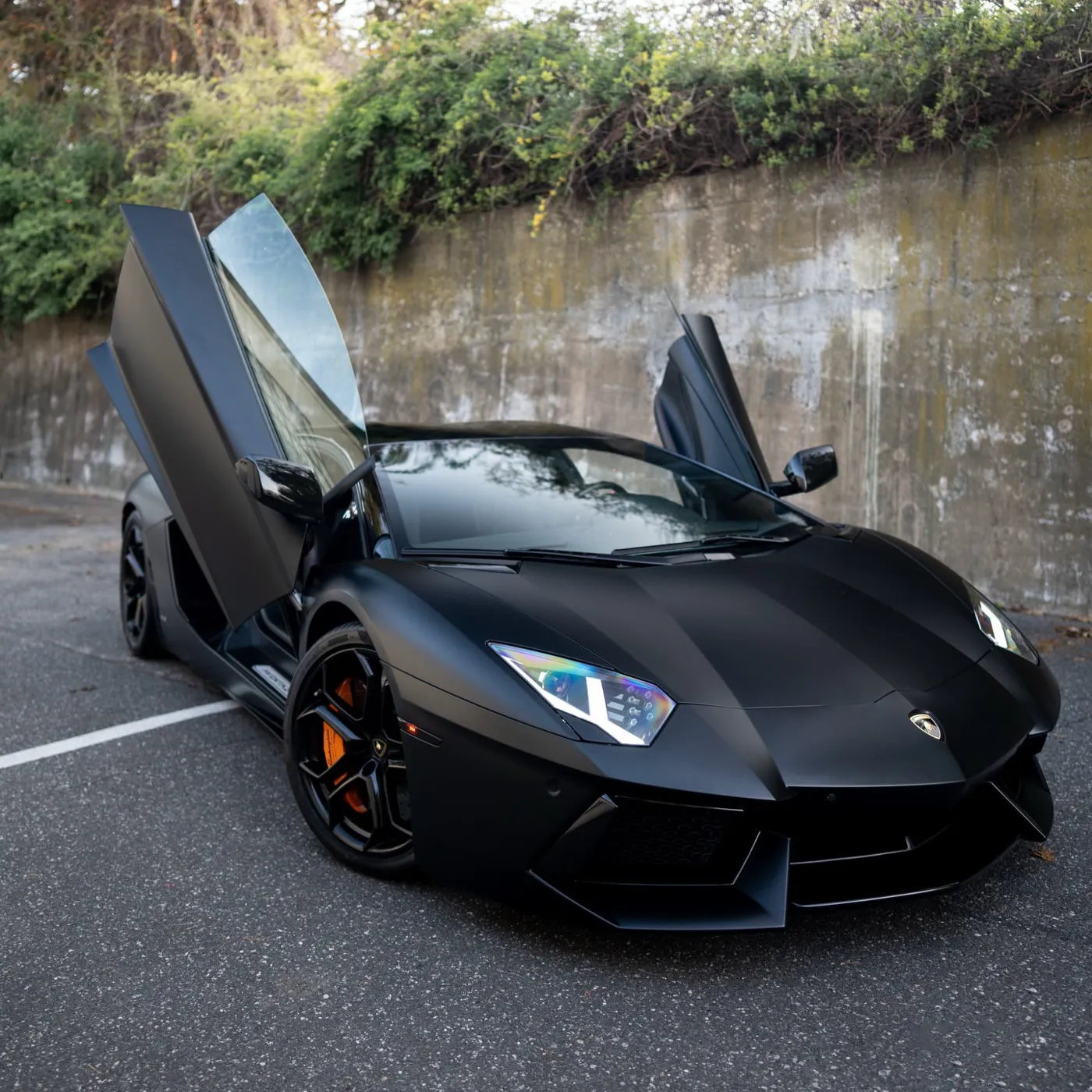 Satin Black PPF على سيارة