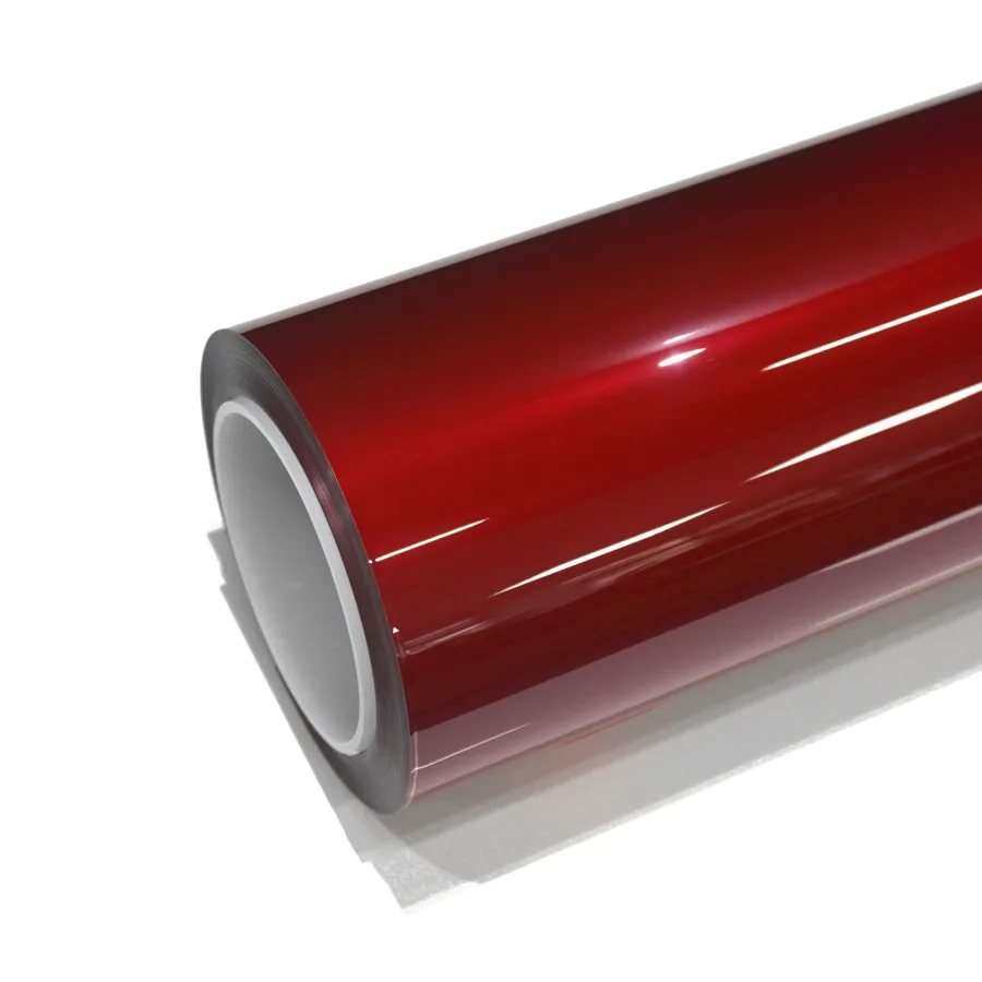 فيلم Tesla Gloss Midnight Cherry Red PPF — بكرة